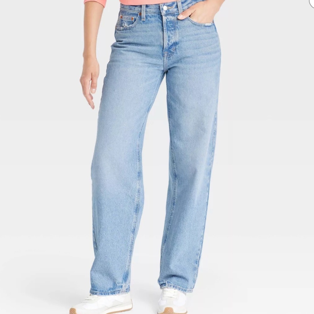 Universal Thread Mid-Rise 90's Baggy Jeans (Light Wash)